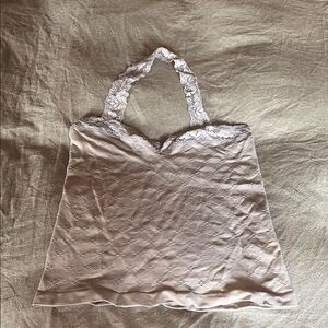 Free People intimately green eyelet halter top